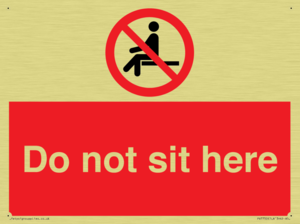 Do not sit here